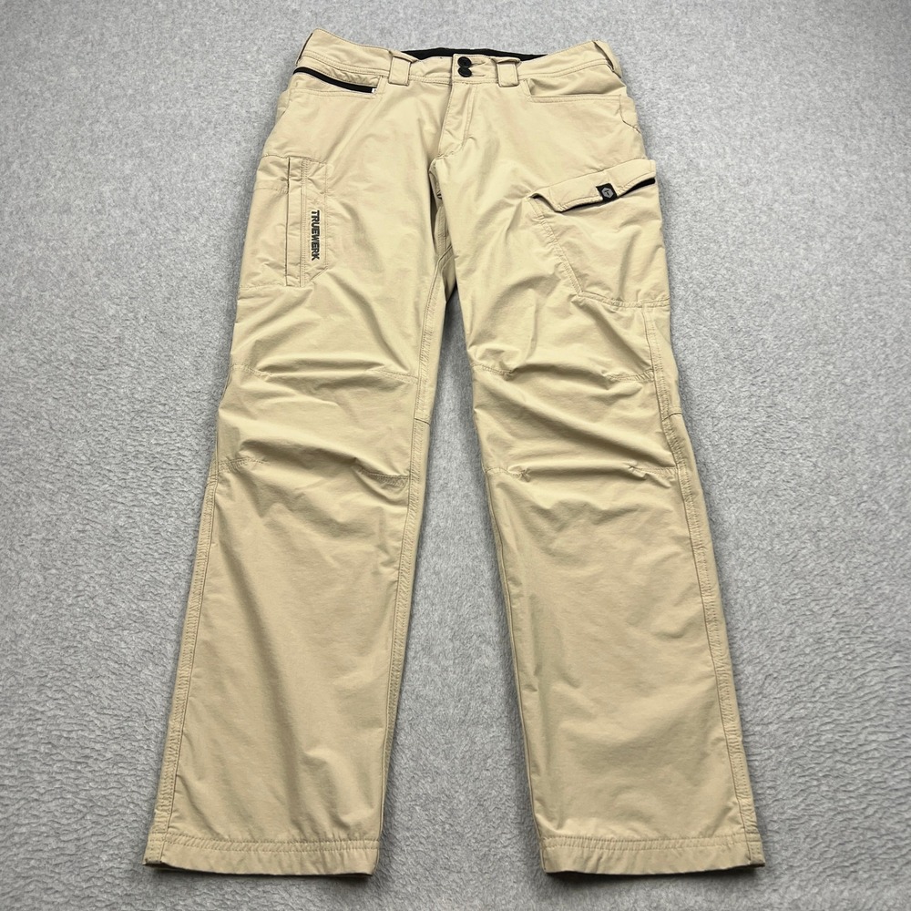 TrueWerk T1 Werkpants Mens 30x30 Tan Cargo Utility Stretch Articulated Knee Tech